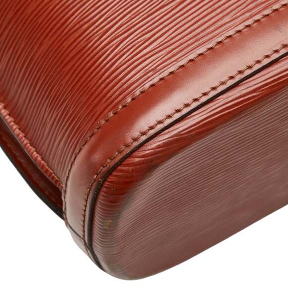 LOUIS VUITTON Authentic Brown Leather Shoulder Bag - Picture 4 of 15